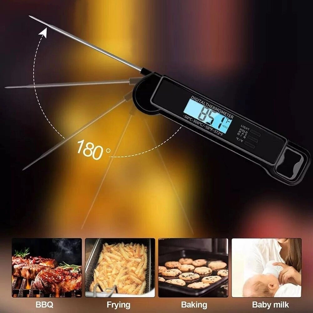 Trade Shop - Termometro Da Cucina Digitale Con Sonda Alimenti Bevande -50° A 300° C Tp-660 -