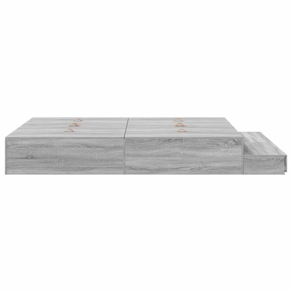 Struttura letto con contenitore con porta Grigio Sonoma 160 cm 3335658