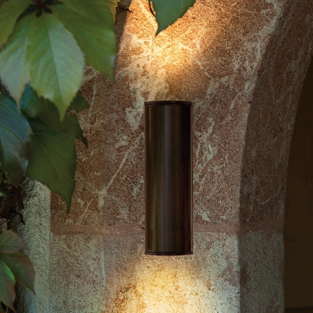 Applique Esterno Moderna Riga Metallo Marrone 2 Luce Gu10