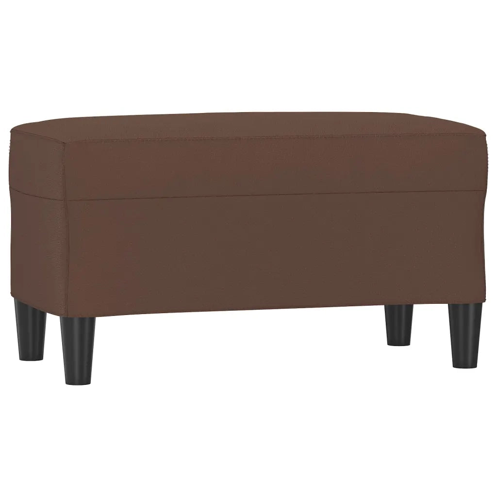 Panca Marrone 70x35x41 cm in Similpelle cod mxl 60318