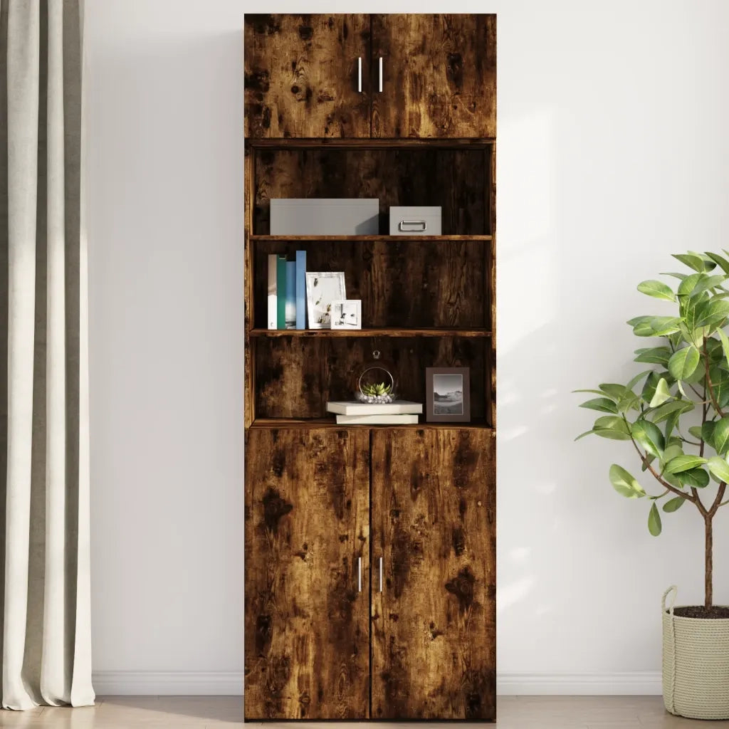 Mobile a Parete Rovere Fumo 80x42,5x40 cm in Legno Multistrato