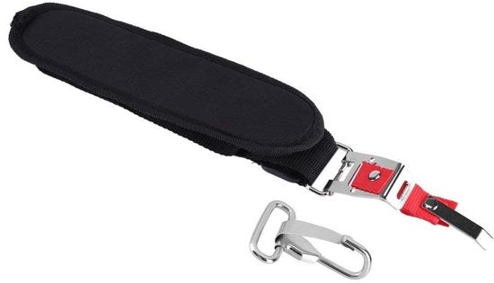 Cinturone per grastrimacchi - Regolabile - Nylon/Alluminio - Lunghezza 91 cm - Disponibile in nero e rosso - Progettato per il comfort