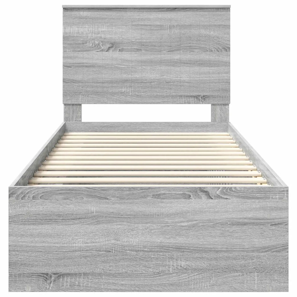 Struttura del letto Grigio Sonoma 90 x 190 cm Pino massello 3411069