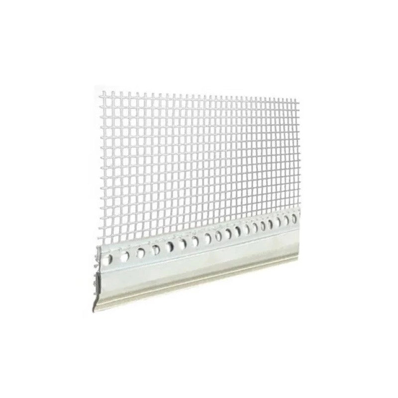 Profilo in pvc con rete per partenza barra 2,5 metri bianco
