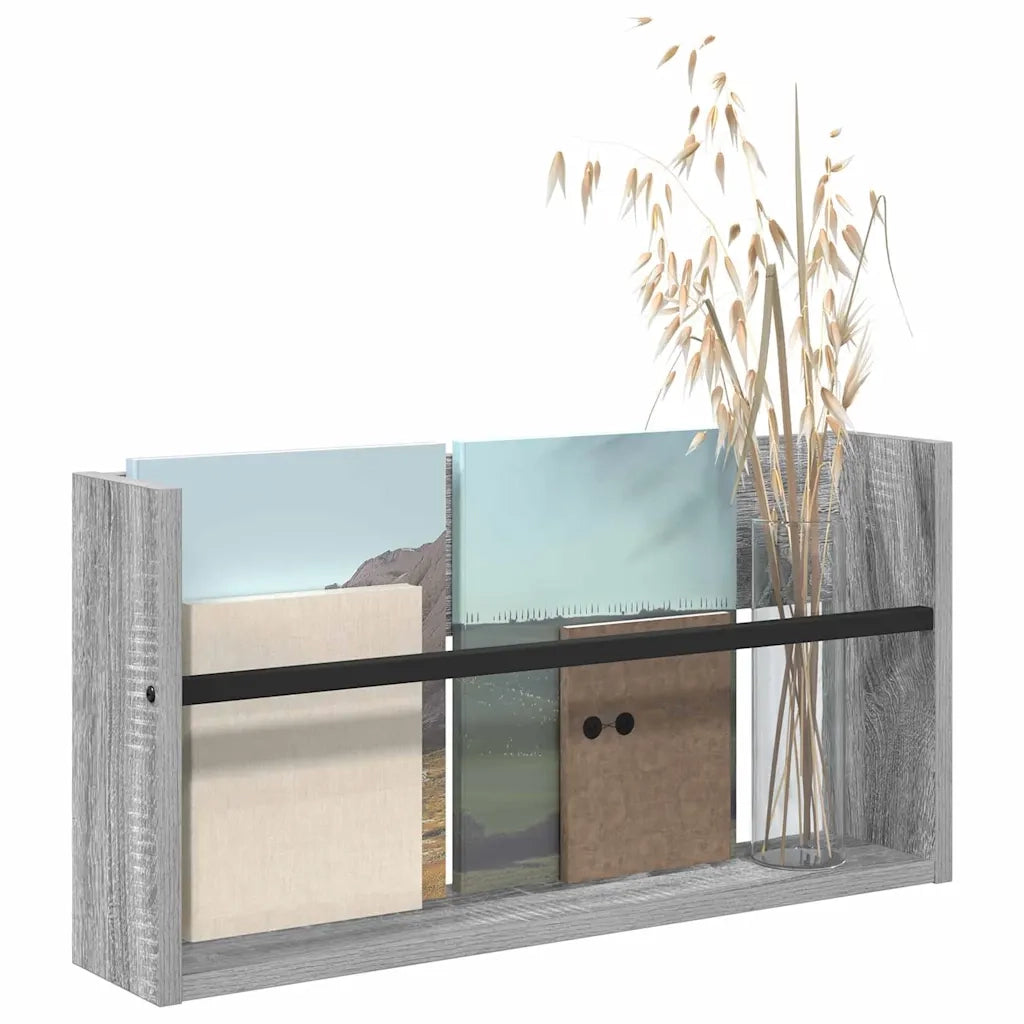 Scaffale per riviste Grigio Sonoma 60 x 12 x 30 cm CFW8357515