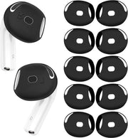 Orecchini in silicone ultradunni per AirPods 4 - 5 paia di orecchini sostitutivi in nero, comodi e duraturi