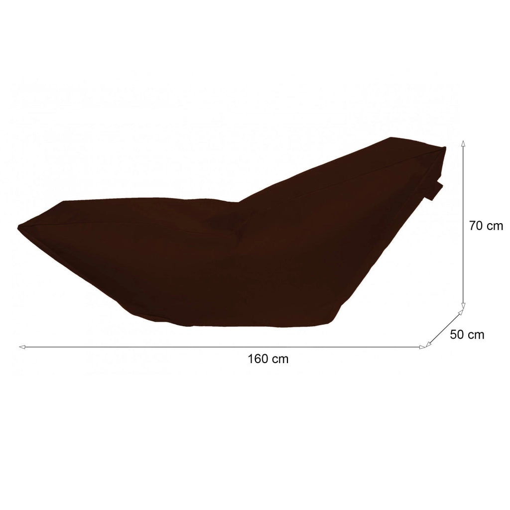 Lettino da salotto a Aunter, colore marrone, Misure 160 x 70 x 50 cm