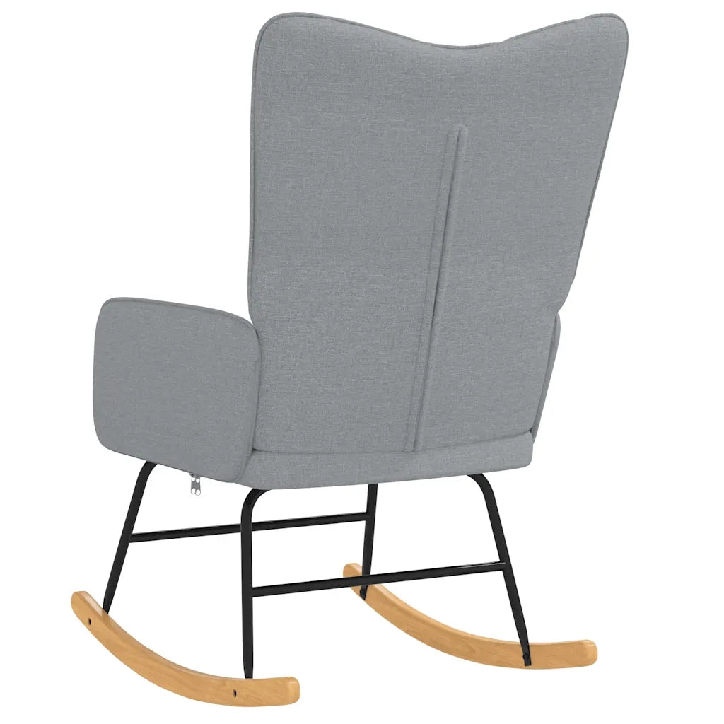 Sedia a Dondolo Grigio Chiaro in Tessuto CFW1088265