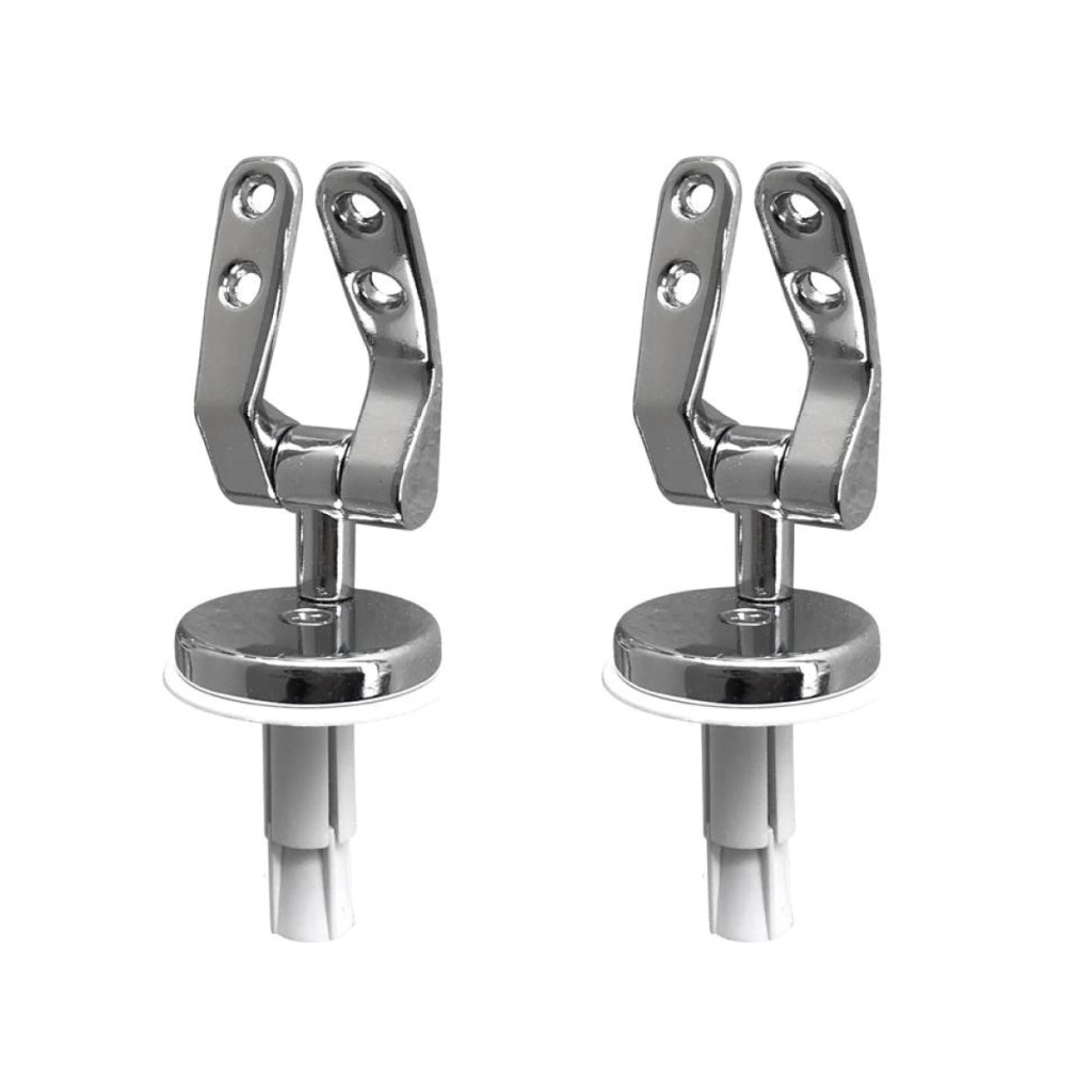 COPPIA CERNIERE PER COPRIWATER IN ZINCO CROMATO - 74 MM - INTER. 18 MM - ZINCO