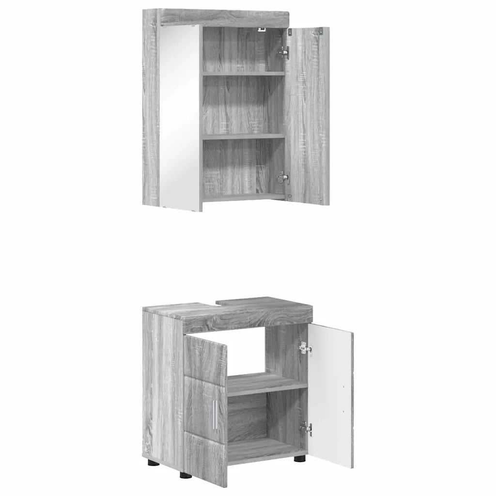 Set di mobili per il bagno TULUM 2 pcs Grigio Sonoma