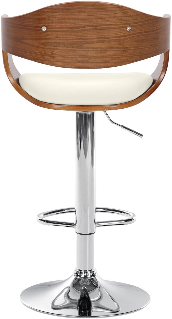 Sgabello Kingston in Similpelle Noce/bianco