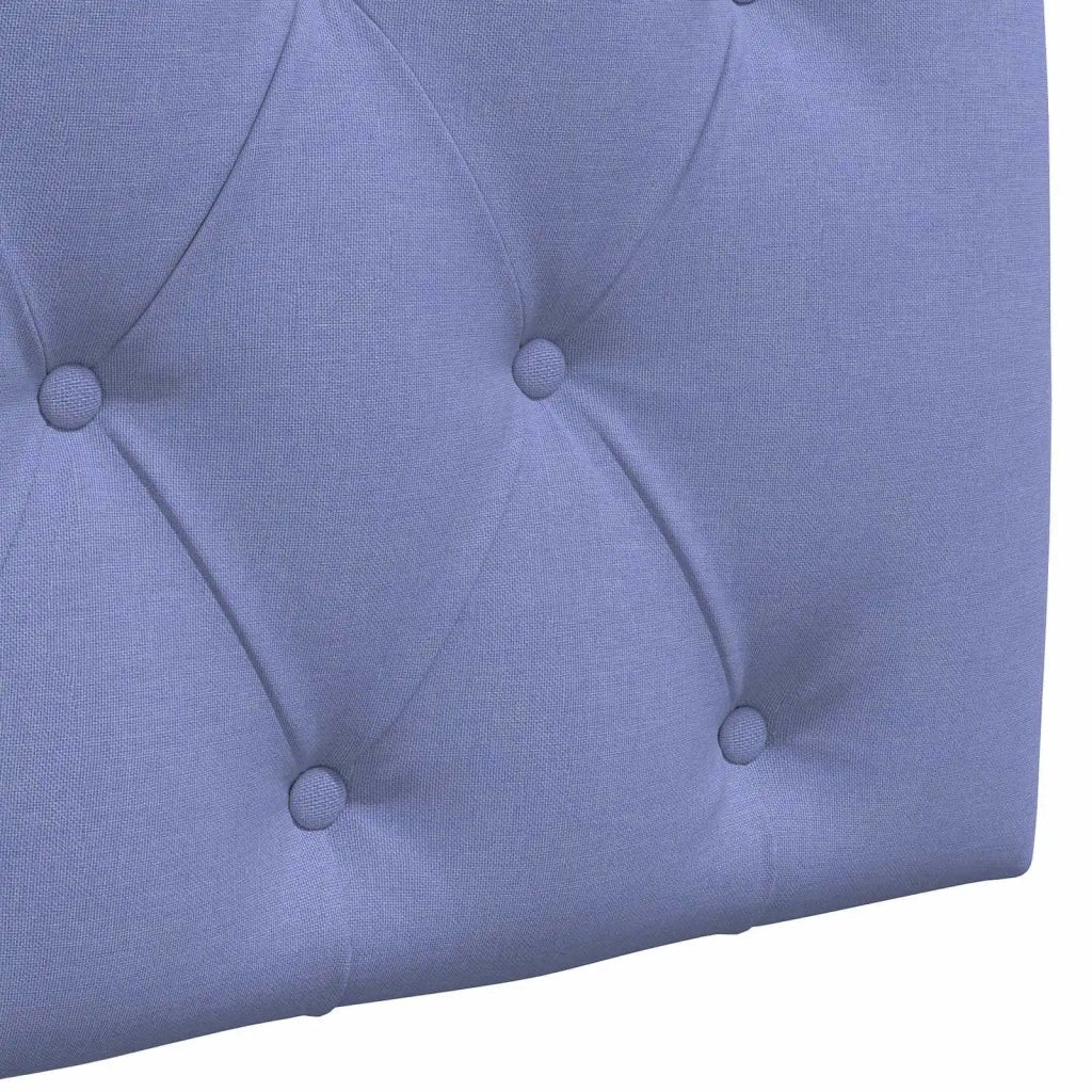 Testiera sospesa Con luce LED Blu jeans Tessuto