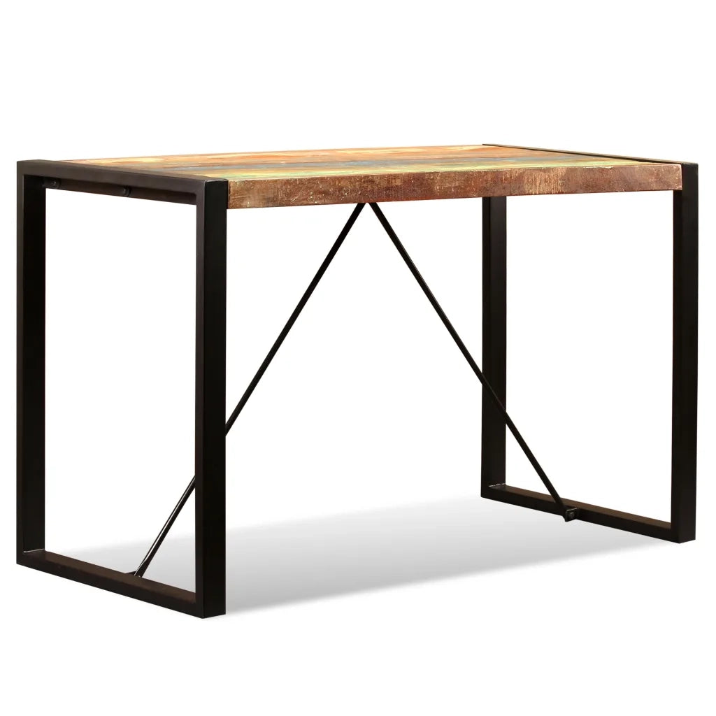 Tavolo da Pranzo in Legno Massello Anticato 120 cm 243998
