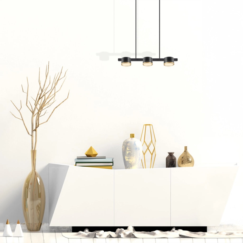Sospensione Polux Mirella 3 spot neri GX53 LED 6W 4000K