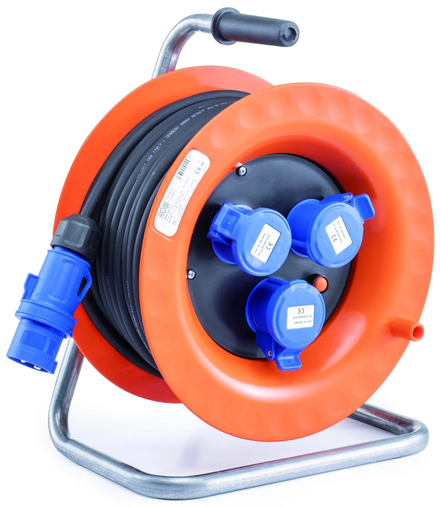 Rosi AVVOLGICAVO ELETTRICO INDUSTRIALE 4001cavo mt.30 3P  16A 2P+E 400V IP44