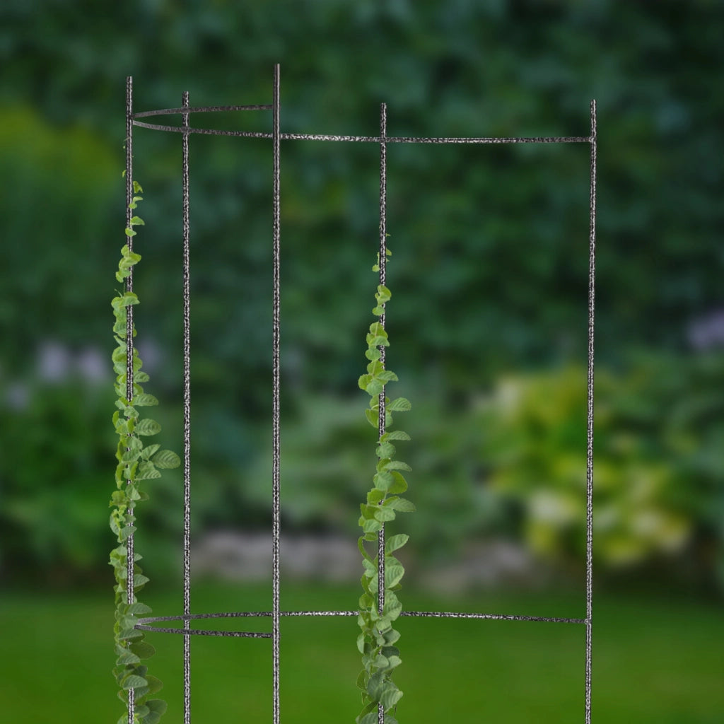 Pergola da giardino KADAX per fiori e rose, colonna di supporto in metallo lunga 120 cm