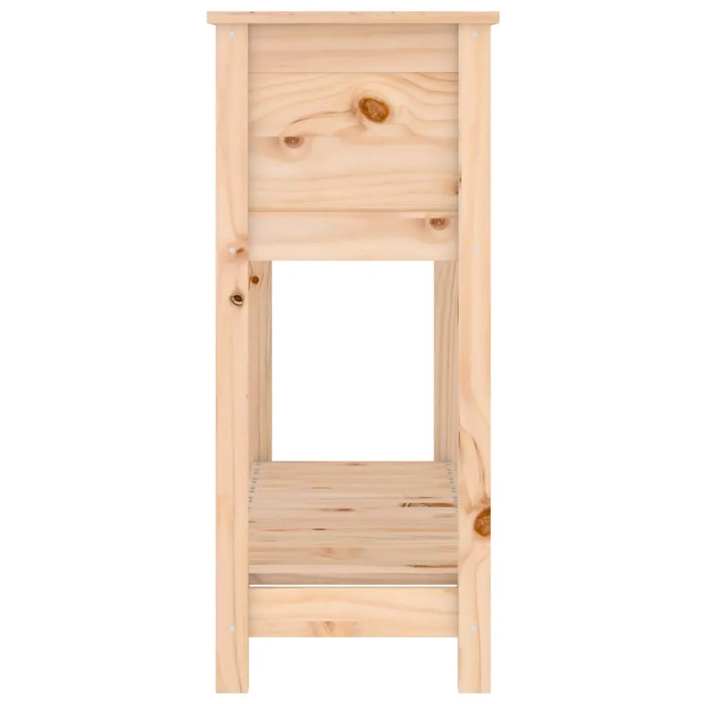Fioriera con Mensola-Vaso con Ripiano-Contenitore per Piante 111,5x34,5x81 cm in Legno Massello di Pino