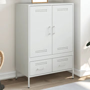 vidaXL Credenza Bianca 68x39x101,5 cm in Acciaio