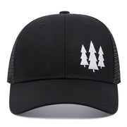 Cappellino da baseball casual regolabile con ricamo Pine, colore nero