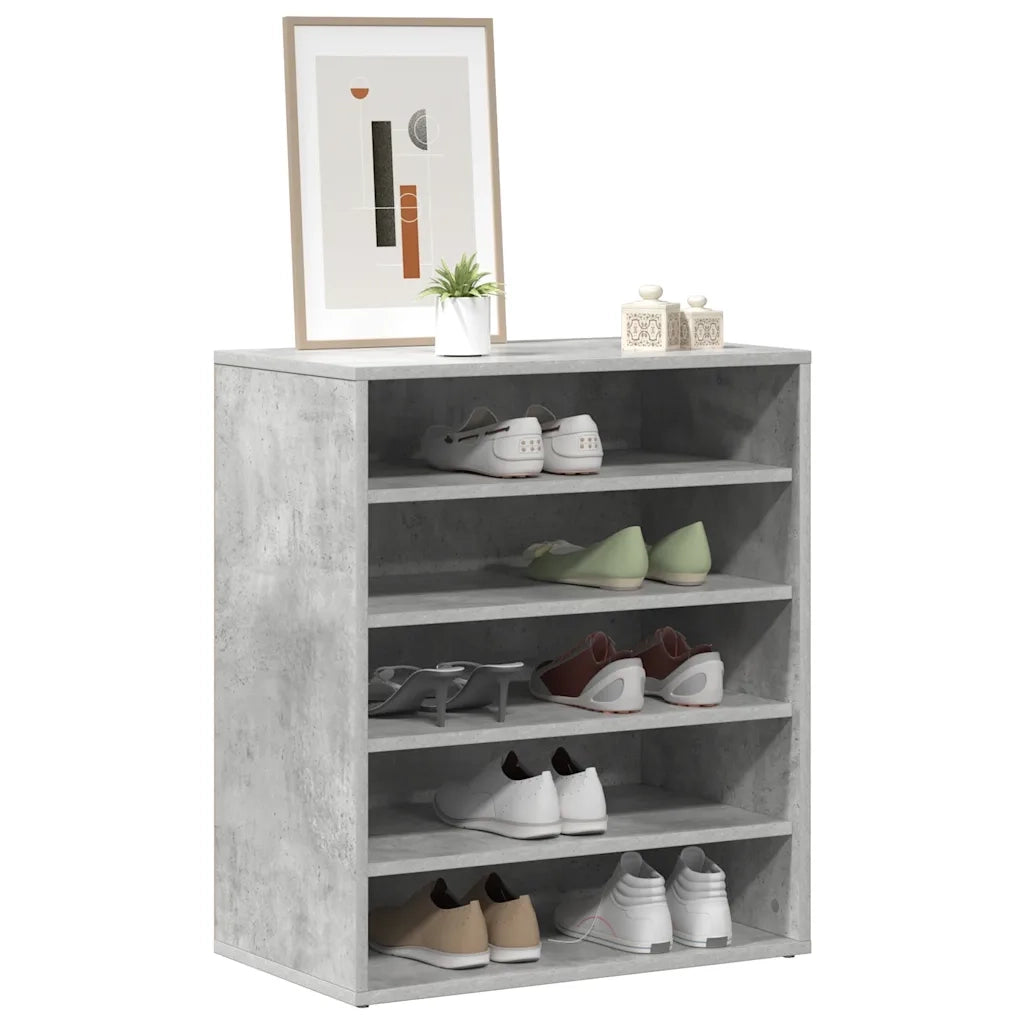 Scarpiera Grigio Cemento 60x35x70 cm in Truciolato 808940