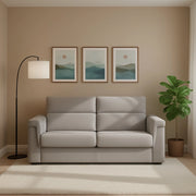 Brusasco, Divano Letto 2 Posti Sfoderabile Made in Italy, 205x95 cm Grigio