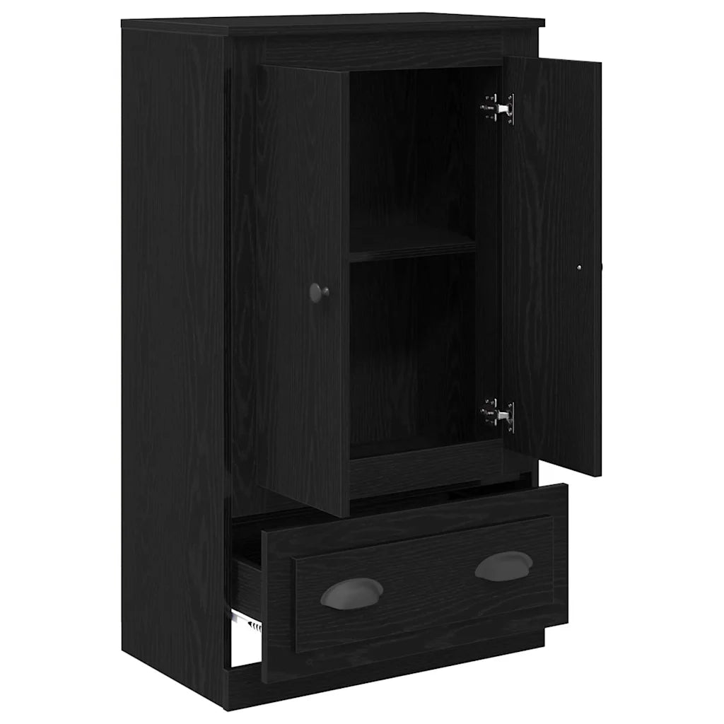 Credenza-Buffet-Armadio da cucina Rovere Nero 60 x 35,5 x 103,5 cm Legno multistrato