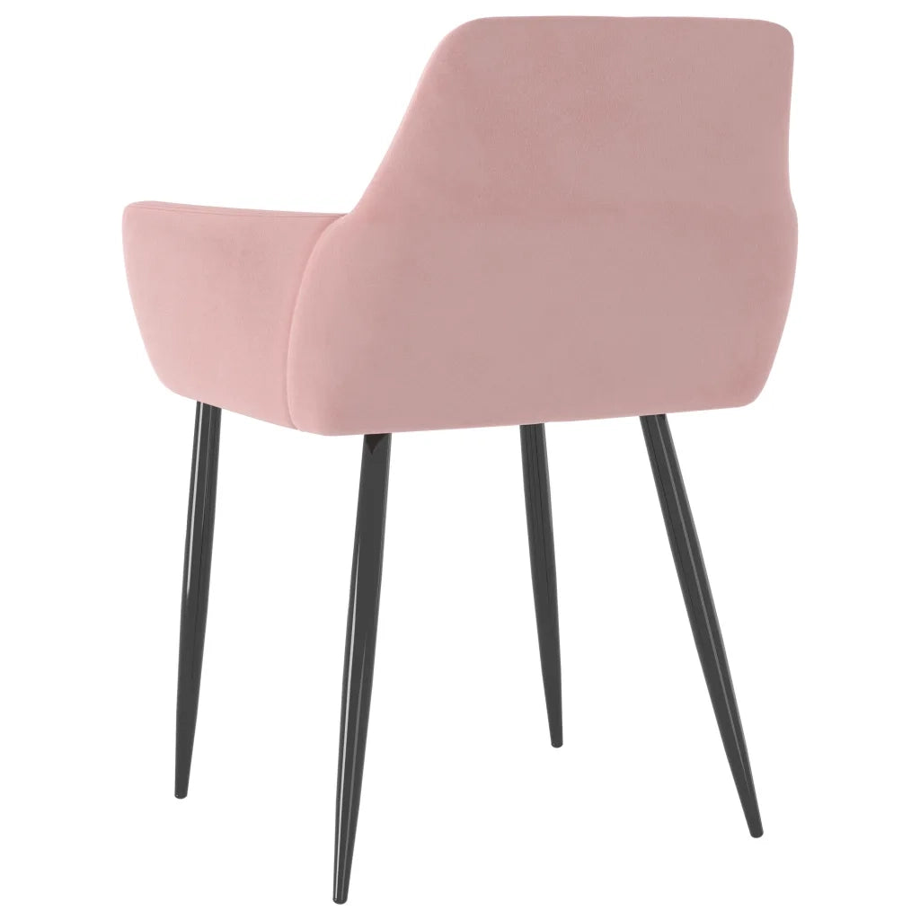 Sedie da Pranzo 2 pz Rosa in Velluto 323108