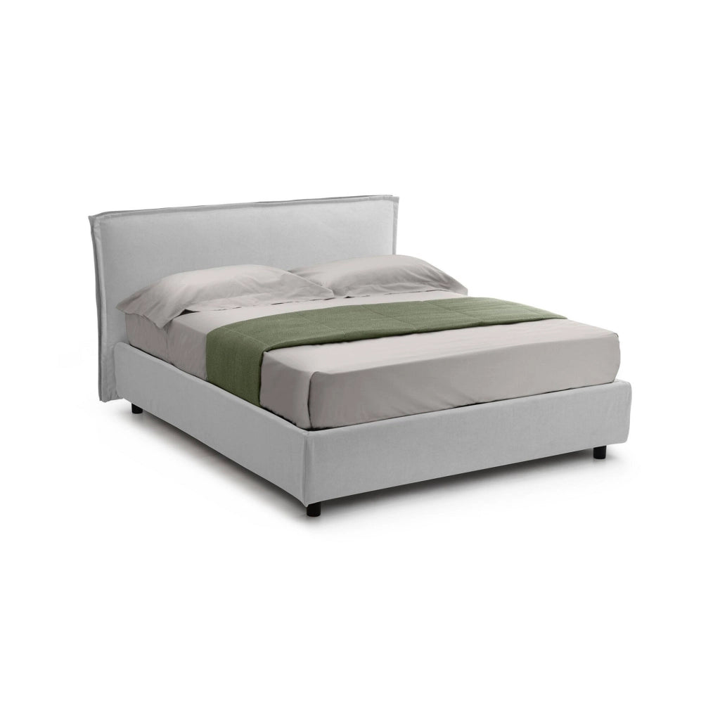 Letto Matrimoniale Brunate, Letto Matrimoniale Materasso Incluso Made in Italy, Bianco