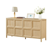 Credenza con 2 vani e apertura Tip-On; per soggiorno; in MDF; 160x40x80 cm; rovere