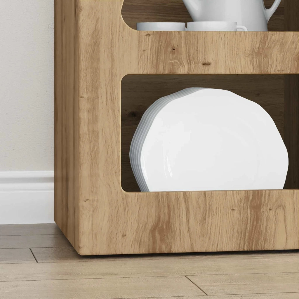 Credenza-Buffet-Armadio da cucina Rovere artigianale 40 x 35 x 100,5 cm