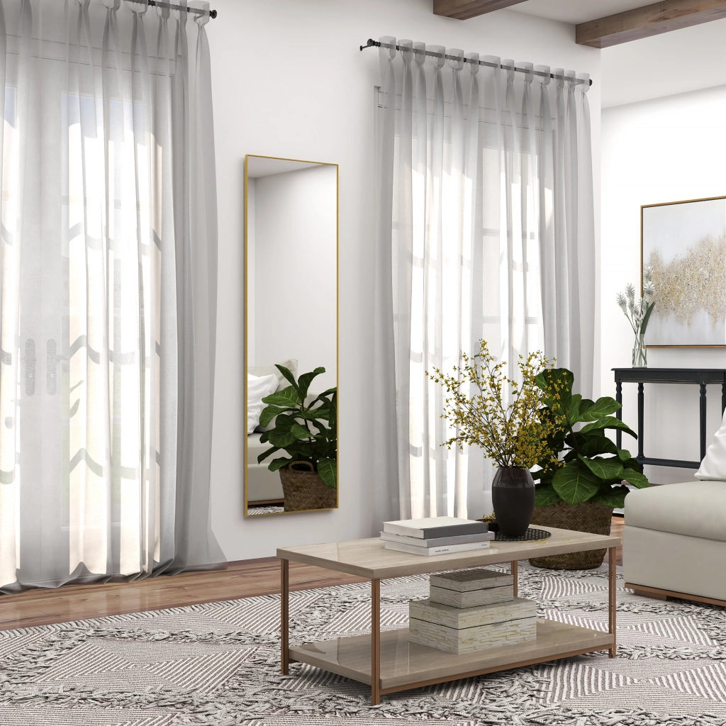 Specchio da Terra Rettangolare ¨C Xylo ¨C 50x160 cm Dorato