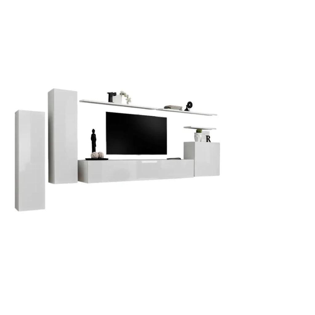 Set di mobili da salotto collezione SWITCH I design. Colore bianco lucido.