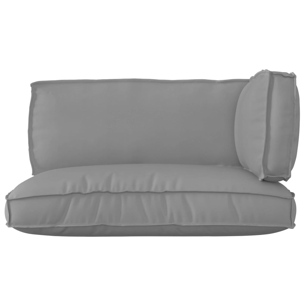 Set di cuscini per pallet 3 pezzi grigio in tessuto Oxford