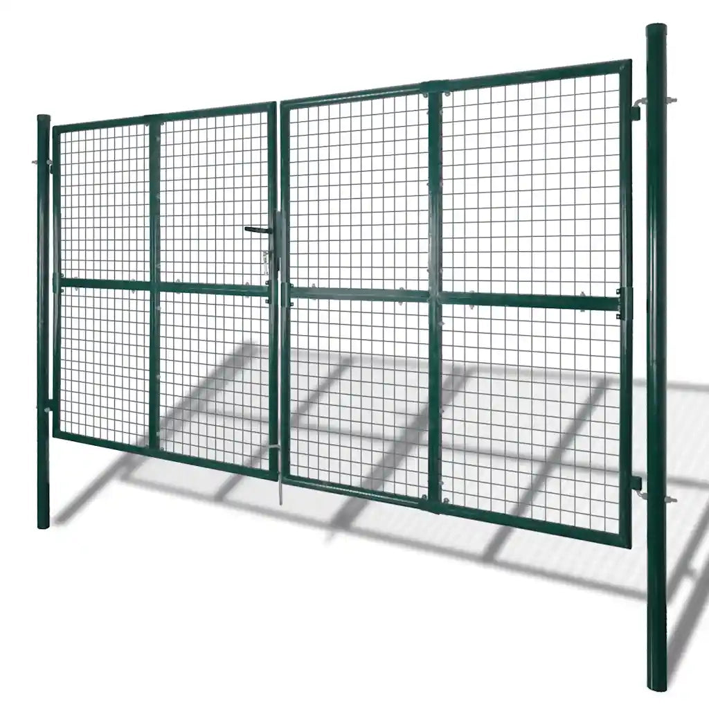 Cancello da Giardino in Rete per Recinzione, Porta, Griglia a muro 300x175 cm 140925