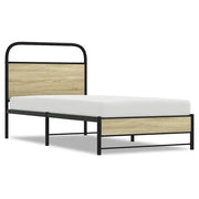 Letto singolo | Letto per adulti | Giroletto senza Materasso Rovere Sonoma 75x190 cm in Truciolato