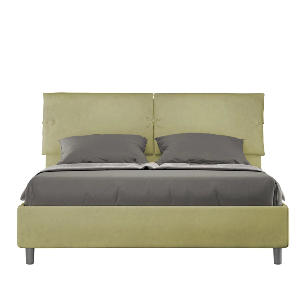 Letto Matrimoniale 160x210 cm con Rete e Contenitore Sleeper Tè verde