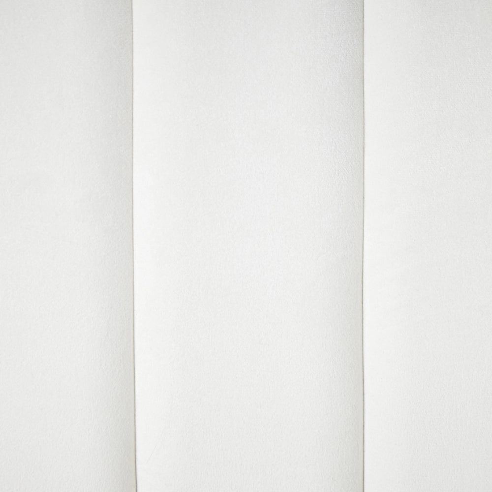 Divano 2 posti in velluto bianco sporco Design contemporaneo e retrò Seduta imbottita e schienale basso