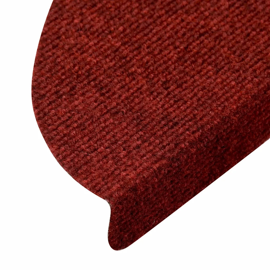 vidaXL Tappeti Adesivi per Scale 15 pz 56x17x3 cm Rossi