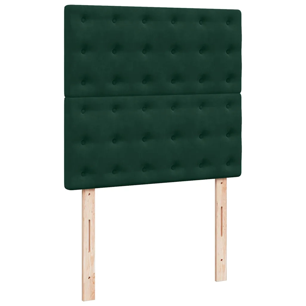 Giroletto a Molle con Materasso Verde Scuro 80x200 cm Velluto 3293077