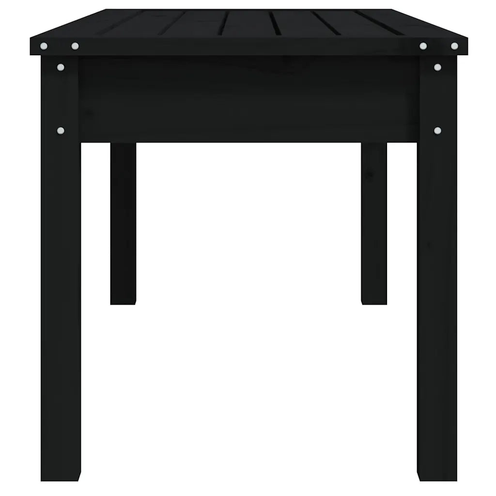 Panchina da Giardino | Panca da Giardino Nera 109x44x45 cm Legno Massello di Pino
