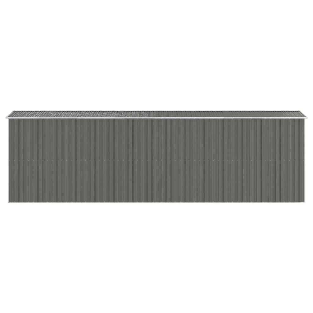 Casetta da giardino cabina ripostiglio capanno da esterno capanno per attrezzi robusta colore chiaro 192 x 689 x 223 cm acciaio zincato grigio 02_0022261