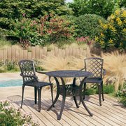 Set da Bistrot 3 pz in Alluminio Pressofuso Nero cod mxl 35516