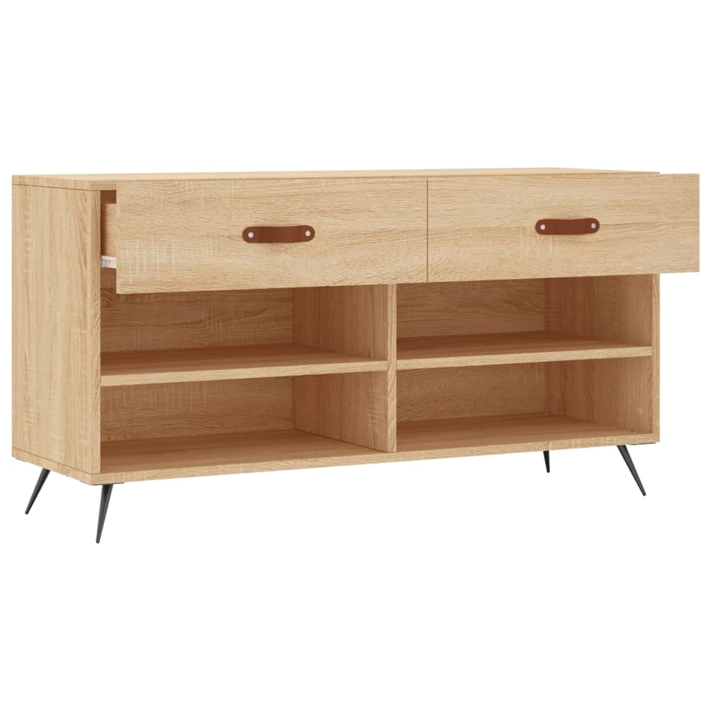 Panca portascarpe/stivali cassettiera scaffale mobiletto portaoggetti per ingresso legno Sonoma 102 x 35 x 55 cm legno ingegnerizzato marrone 02_0022939