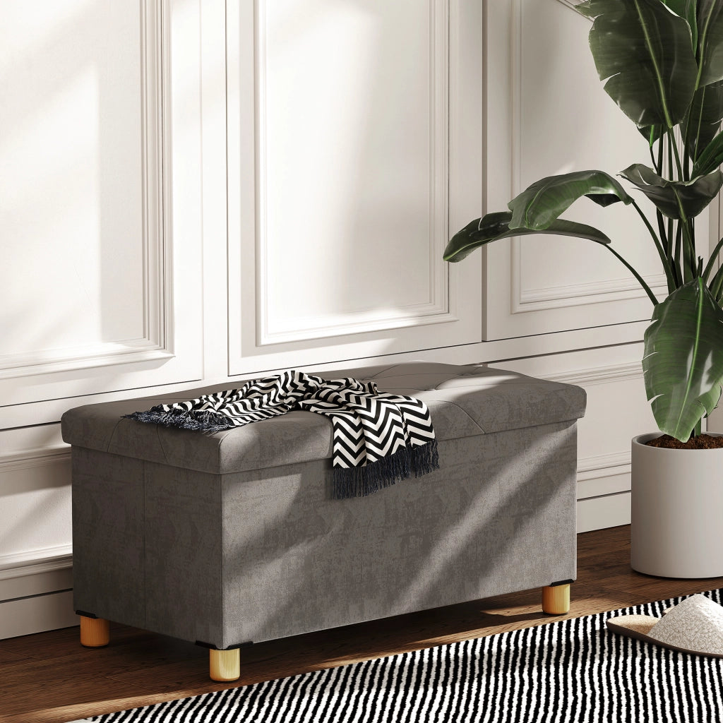 Mobile contenitore con cassetti ¨C zephmum ¨C grigio tessuto 76x38x38 cm