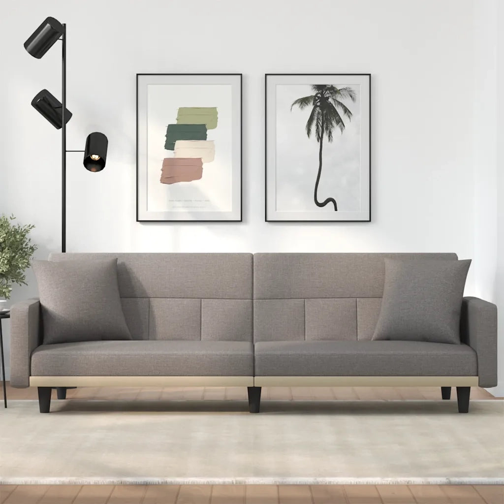 Divano Letto con Cuscini Tortora in Tessutocod mxl 119529
