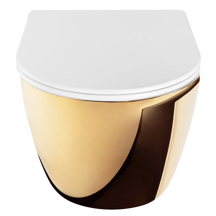Vaso Wc Sospeso Rea Carlo Mini Tornado Nfq Gold White
