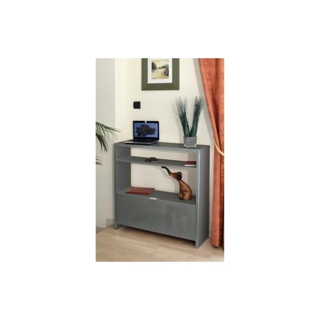 Mobile per scarpe SCOTT colore grigio lucido - 93 x 25 x 91 cm