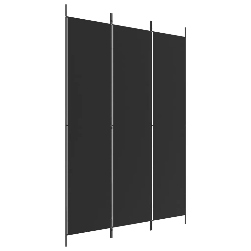 Divisorio a 3 Pannelli Nero 150x220 cm in Tessutocod mxl 118557