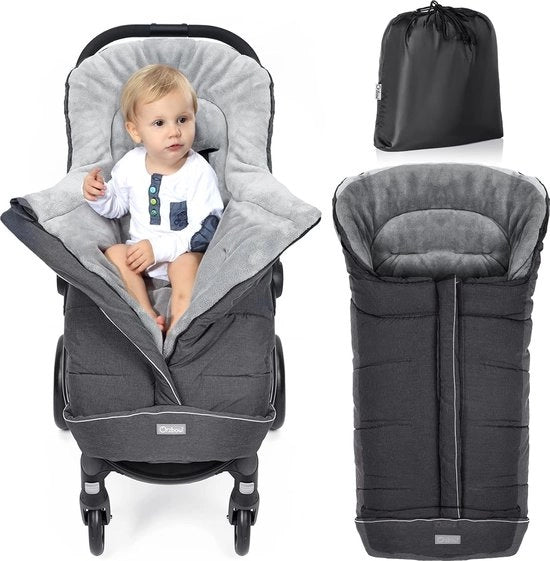 Zak di conservazione invernale universale per passeggini e sedie a rotelle per bambini - grande, grigio scuro
