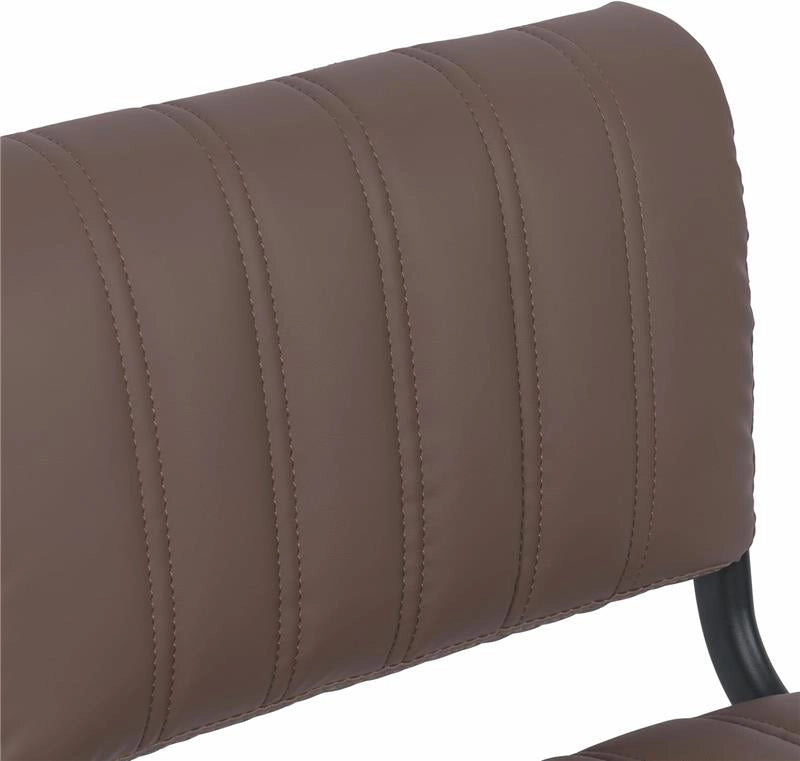 SGABELLO SIBILLA DA BAR IN ECO-PELLE TORTORA 40X49X 87-107H CM GIREVOLE CON SCHIENALE E STRUTTURA IN ACCIAIO